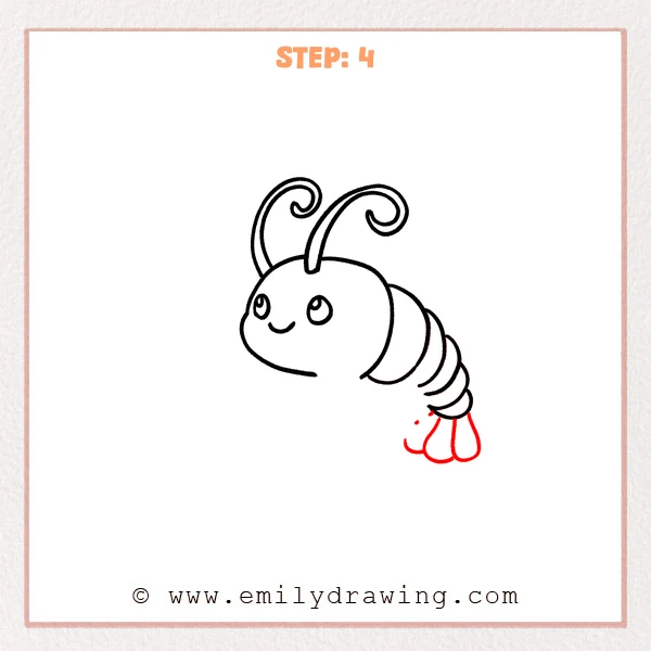 how to draw a cartoon lobster - A cartoon lobster with a segmented tail now has three rounded tail fins added at the tip.
